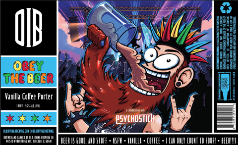 Old Irving Brewing x Psychostick - Obey the Beer 4-Pack